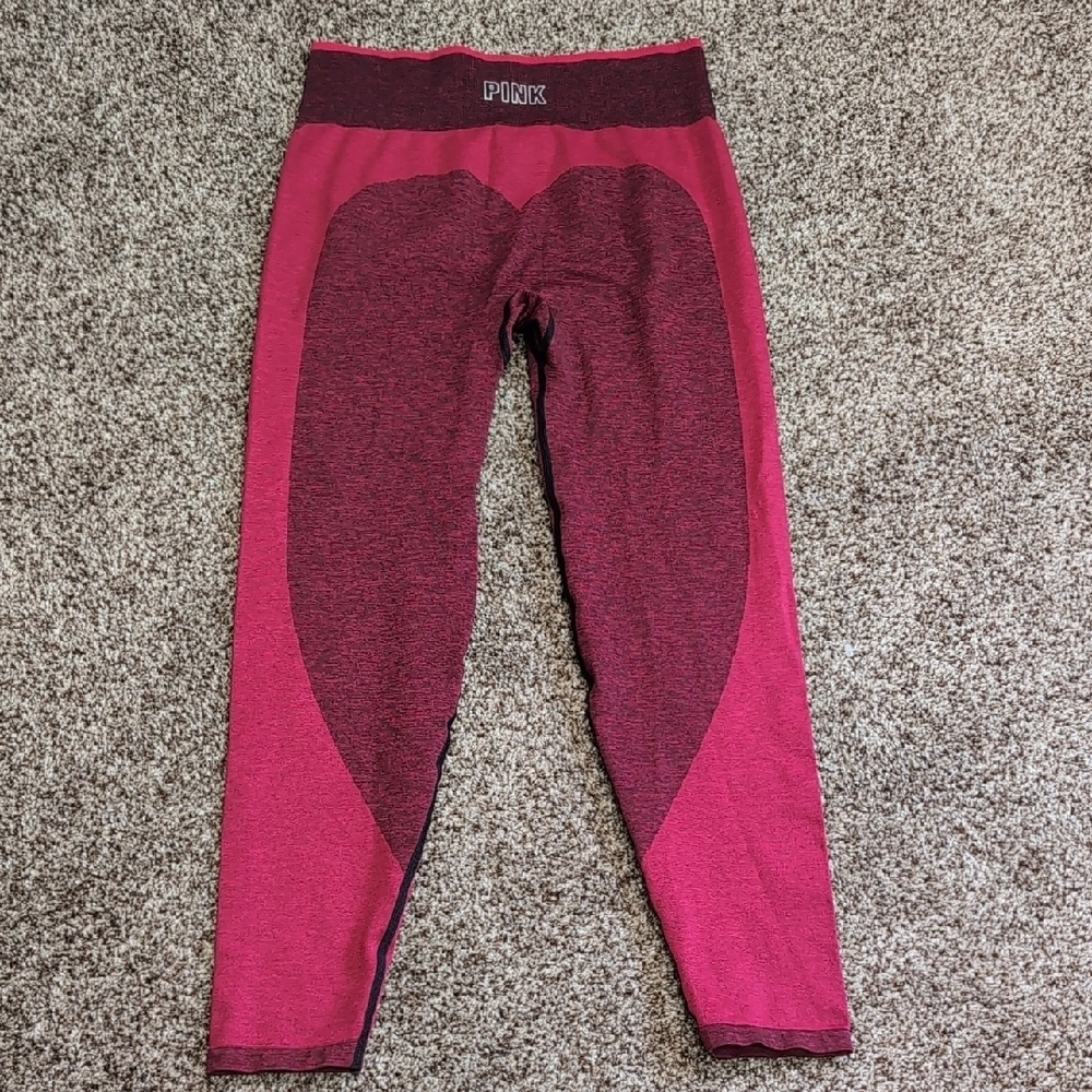 PINK Victoria's Secret Seamless Two-Tone Leggings Large